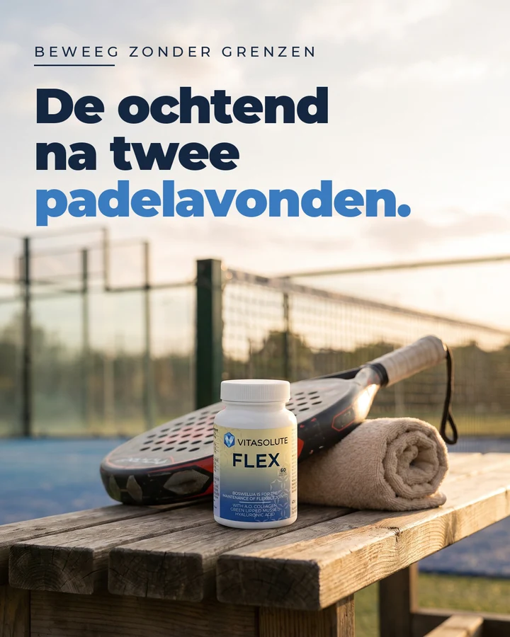 Post for Vitasolute FLEX: the morning after two padel nights